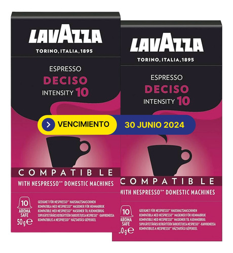 Cápsulas De Café Lavazza Deciso X20