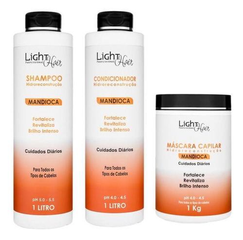 Kit Capilar Mandioca 1l - Light Hair Professional