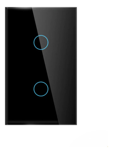Interruptor Tactil Inteligente Wifi 2 Entradas Color Negro