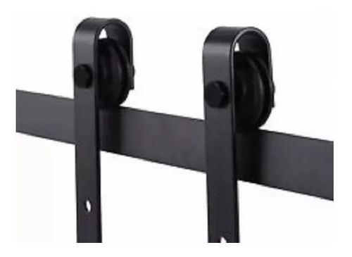 Imagen 4 de 9 de Kit Granero Premium Acero Negro Guia De 2 Mts. Completo