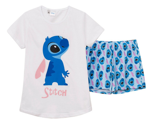 Pijama Manga Corta Niñas Disney Stitch Licencia Original