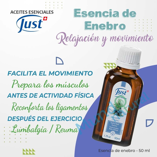 Imagen 2 de 7 de Esencia Herbal De Enebro 50ml Swiss Just Producto Original