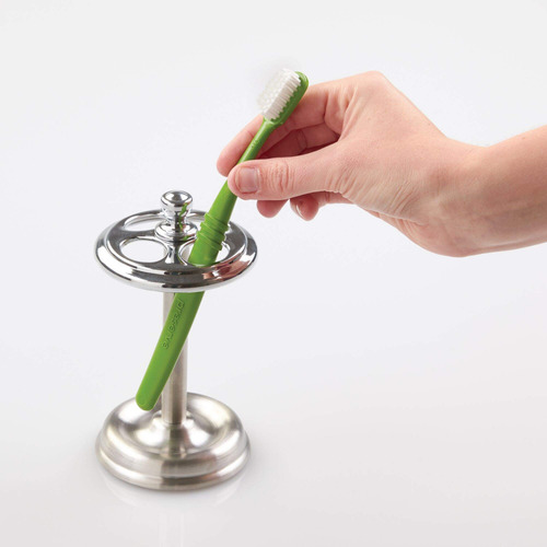 Soporte De Acero Para Cepillos De Dientes 4 Compartimentos N
