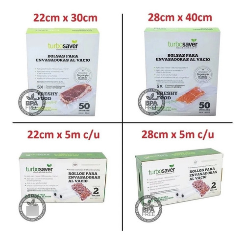 Imagen 4 de 7 de Rollos X2 Br2205 Bolsas Gofradas Envasadora Al Vacío 22cmx5m