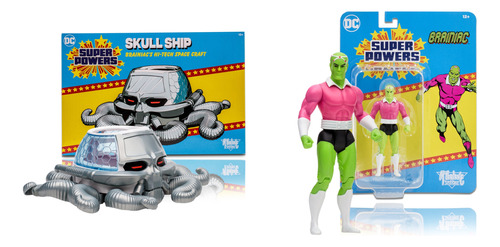Dc Super Powers Mcfarlane Toys Brainiac & Skull Ship