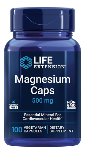 Magnesio 500 Mg Salud Cardiovascular Y General 100 Cap