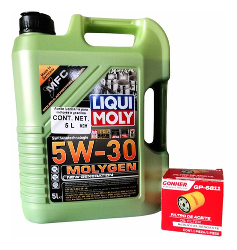 Kit Cambio Aceite Kia Forte 2.0l 4l (10-22) Liqui Moly 5w-30
