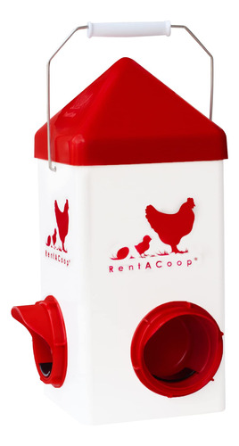 Rentacoop Alimentador De Pollo De 2 Puertos De 5 Libras Para