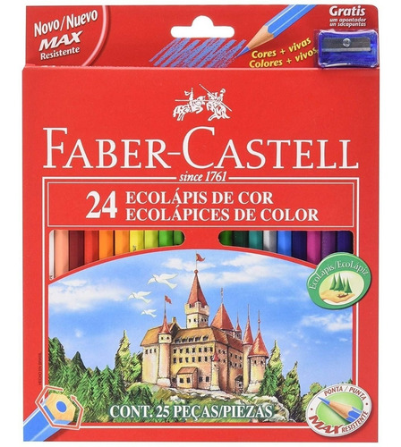 Lapices Color Faber Castell X24 Colores +2 Lápices Gratis