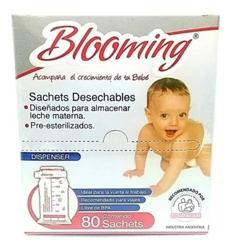 Blooming Bolsas Sachets Leche Materna X 80 Unidades