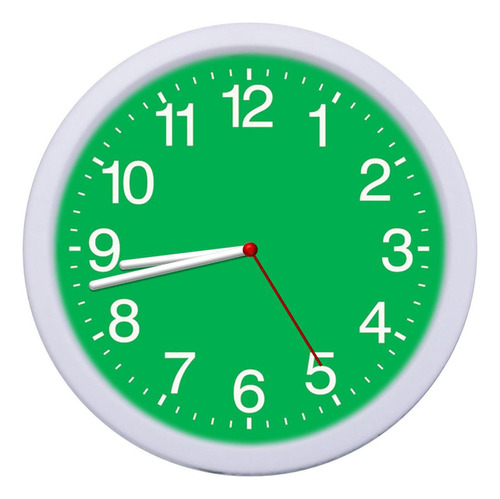Relógio Parede Verde Decorativo Sala Cozinha Bar Escritório