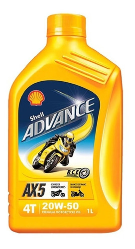 Aceite Shell Advance Ax5 Mineral 20w50 1 Litro - Parat