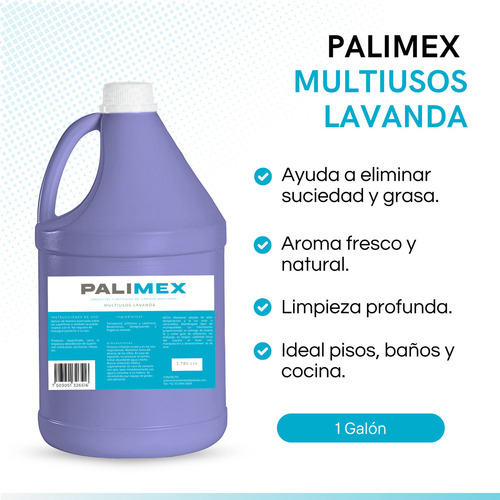 Palimex Limpiador Multiusos Lavanda Suciedad Y Grasa 3.7lt - Aroma de larga duración
