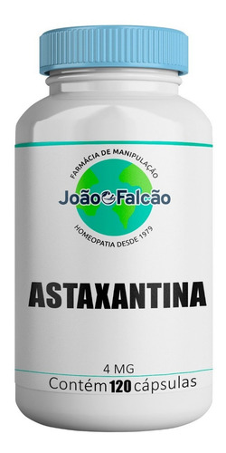 Astaxantina 4mg 120 Cápsulas Sabor Natural