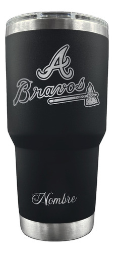 Vaso Térmico Termo 30 Oz Bravos De Atlanta Mlb Grab. Láser