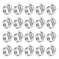 Comprar Kit 50 Abraçadeira Rosca S\u002Ffim 3\u002F4 13mm A 19mm De Metal Para Mangueira De Gas Casa Jardim Irrigação Botijão Cor Prateado