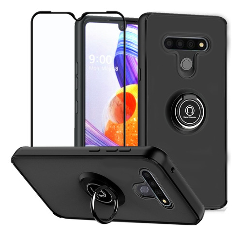 Funda Para LG K51 Uso Rudo Anillo Soporte Carcasa+mica