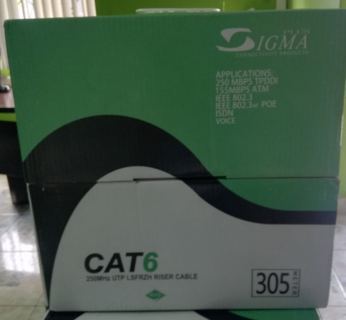 Cable Utp Cat6 Sólido Marca Sigma Plus 100% Cobre Sigma Plus