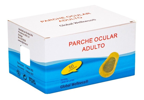 Parche Ocular Adulto C/piel Caja De 50 Unidades