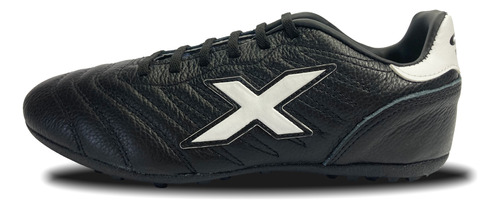 Zapatilla De Futbolito 100% Cuero Victory Black/white