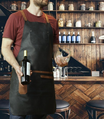 Imagen 5 de 9 de Delantal Cocina Barista Bartender Asador Parrillero Mozo