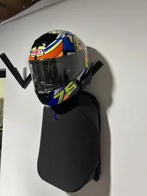 Soporte Perchero Porta Casco Metalico Moto Mochila Pared