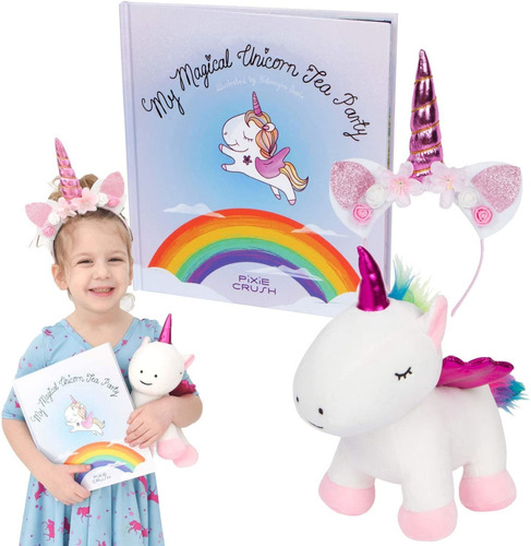 Set De Regalo Incluye Unicornio Libro De Peluche Juguet...