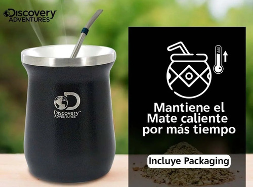 Imagen 8 de 10 de Mate Acero Inox Térmico Discovery 236ml Doble Capa C