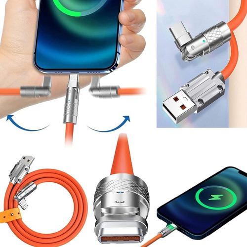 Cable Usb C 120w A Usb Angulo 180 Grados