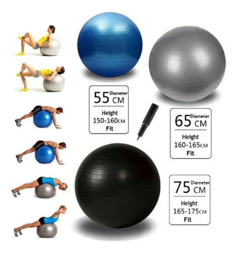 Pelota De Yoga Pilates Gymball Terapias Gym Ejercicios Suiza