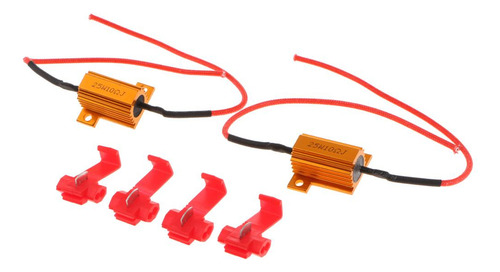 2 X 2pcs12v 25w 10 Ohm Led Resistencias De Carga