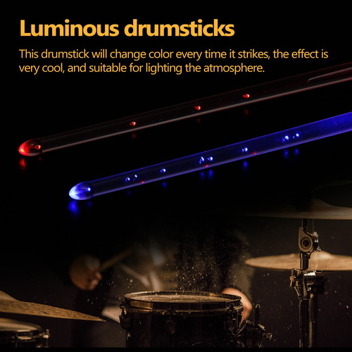 Un Par De Baquetas Luminosas De 15 Colores Light Up