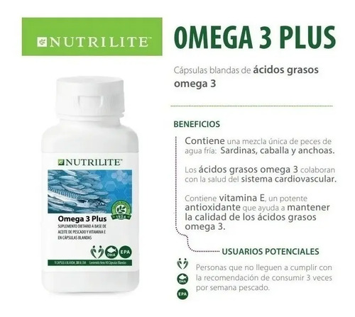 Omega 3 Plus Nutrilite 90 Capsulas Super Precio Amway Origin | Envío gratis