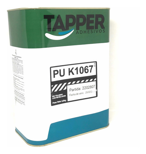 Imagen 1 de 5 de Adhesivo Tapper K1067 Para Pvc/pu 2,8kg. Ideal Calzado