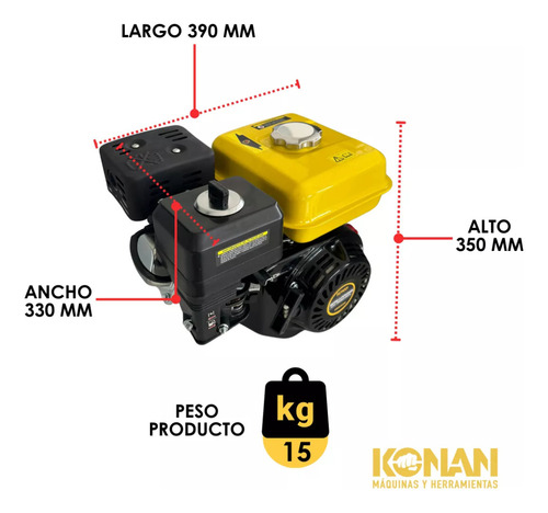 Motor A Explosión Arranque Manual 5.5 Hp Konan 163cc