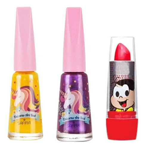 Imagem 3 de 5 de Kit Infantil C Maquiagem Maleta + Batom Brilho Esmalte Bz123