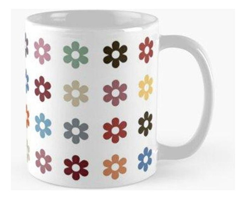 Taza Floretes Multicolores Calidad Premium