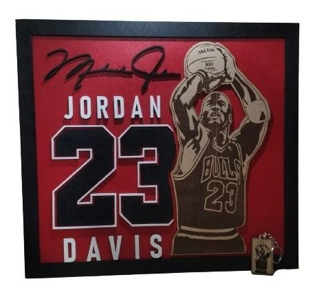 Cuadro Michael Jordan Mdf, 35x35cm