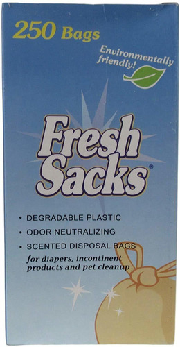 Fresh Sacks Bolsas Biodegradables Para Desechar Pañales, Rol