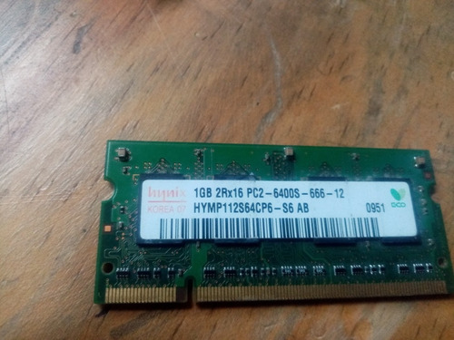 Memoria Ram 1gb Hynix Sodimm