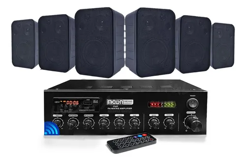 Combo Música Funcional Consola Bluetooth Usb Sd +6 Bafles