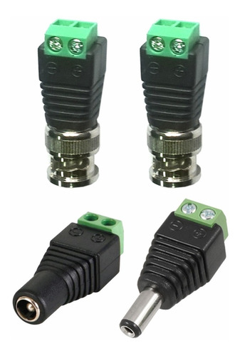 Pack Plug Macho Y Hembra + Conect Balun Bornera 