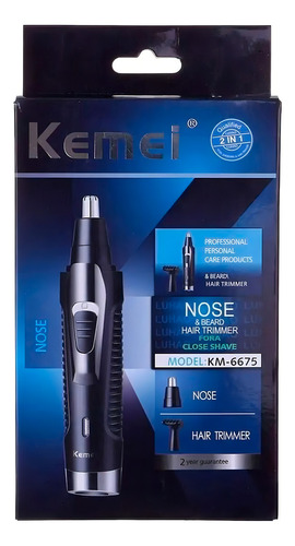 Máquina 2 Em 1 Ideal Para Remoção De Pelos De Nariz E Salão
