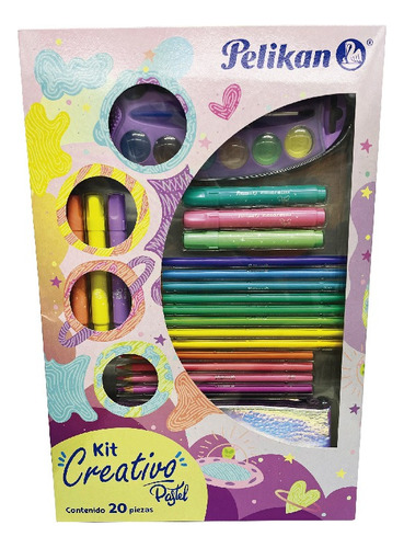 Kit Creativo Pelikan Pastel X 20 Un. Para Dibujar Y Colorear