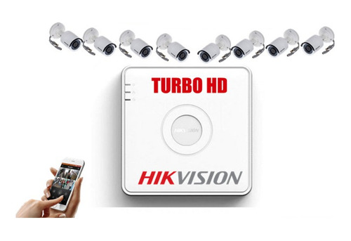 Kit De 8 Camaras Seguridad Hikvision Bullet Turbo 1080p Jwk