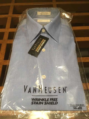 Camisa Van Heusen Manga Larga Celeste