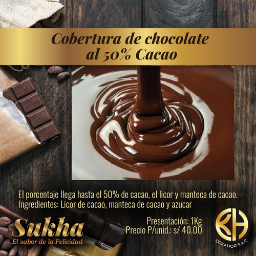 Cobertura De Chocolate 50% Cacao