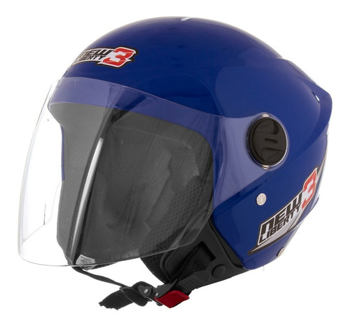 Capacete Para Moto Aberto Pro Tork New Liberty Three Cor Azul Desenho Solid Tamanho do capacete 56