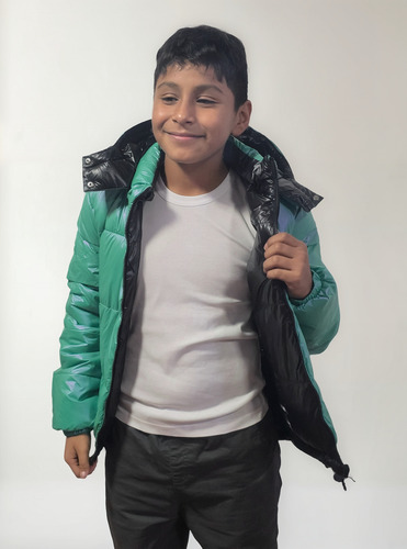 Camperas Niños Niñas Reversible Tornasolado