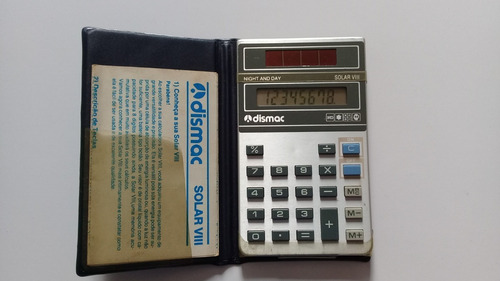 Calculadora Dismac Solar Viii Funcionando Na Caixa C/ Manual